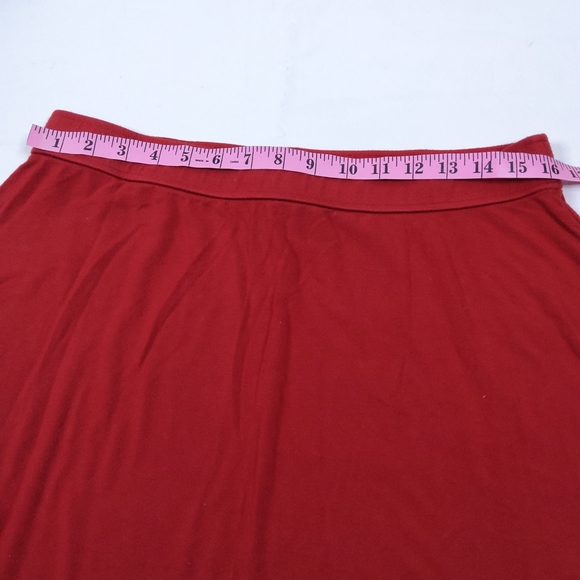 FREELANCE Plus Size 1X Brick Color Knit Modal Spandex Pullon Maxi Skirt - Picture 4 of 5